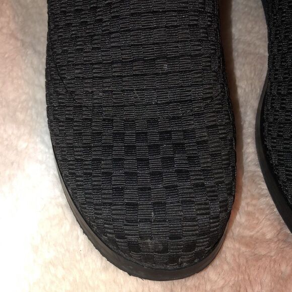 Zee Alexis 9 Dawn Black Gray Pleated Checkered Inset Design Ankle Booties - Picture 11 of 13